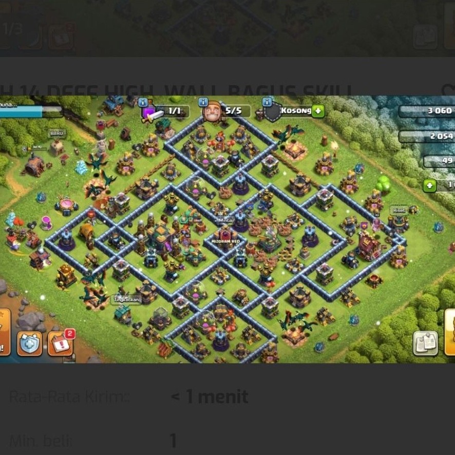 Akun Clas of Clans TH 14