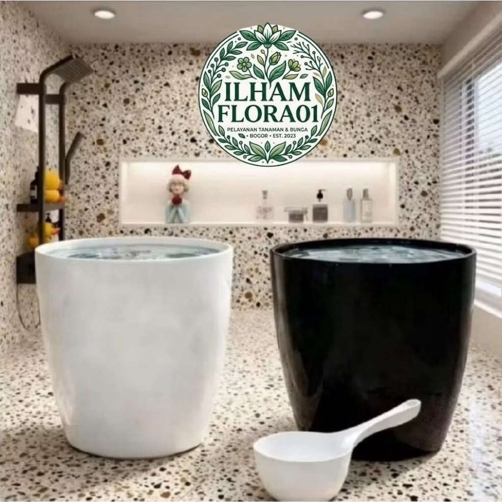 Bak Mandi Teraso Aesthetic Bak Mandi Minimalis Bak Modern Gentong Teraso Terazzo Mode Kapsul Modern