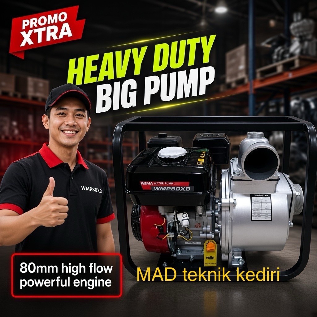 Mesin Pompa air Sawah 3 inch Weima WEMA WMP80XB gentong besar Alkon Waterpump 3” WEMA bigpump KOREA