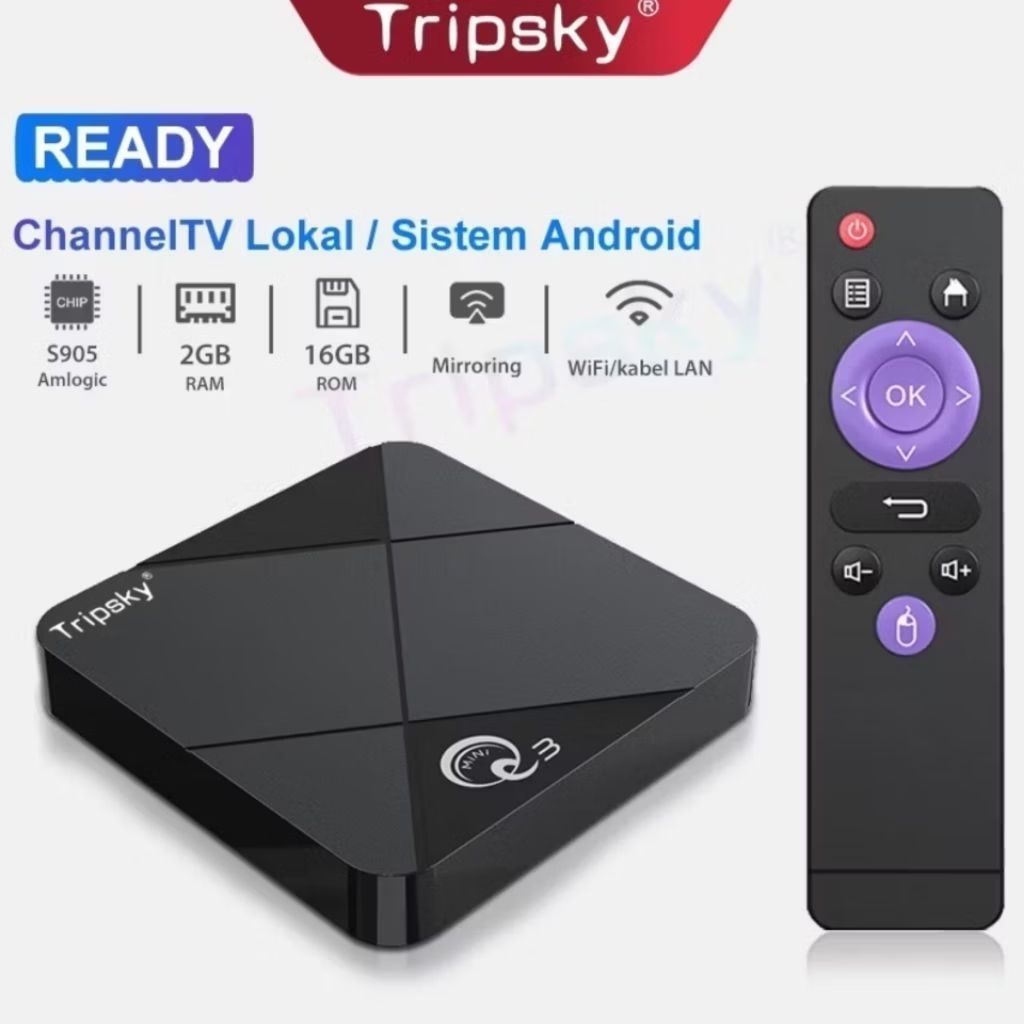 Tripsky MiniQ3 Android 14.0 4K Smart TV Box