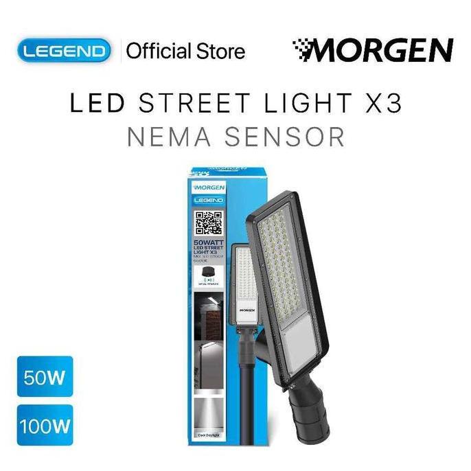 LAMPU TEMBAK JALAN PJU LED 100W WATT PHOTOCELL SENSOR CAHAYA OTOMATIS TAHAN AIR IP66 OUTDOOR LED STR