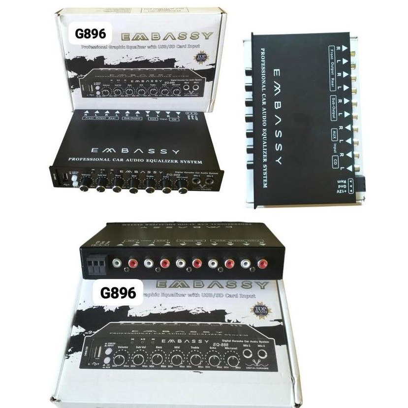 G896 ORIGINAL AMPLIFER MINI MENAMBAH ALAT KARAOKE CAR AUDIO PARAMETRIK  BLUETOOTH EMBASSY GRAFHIC PR