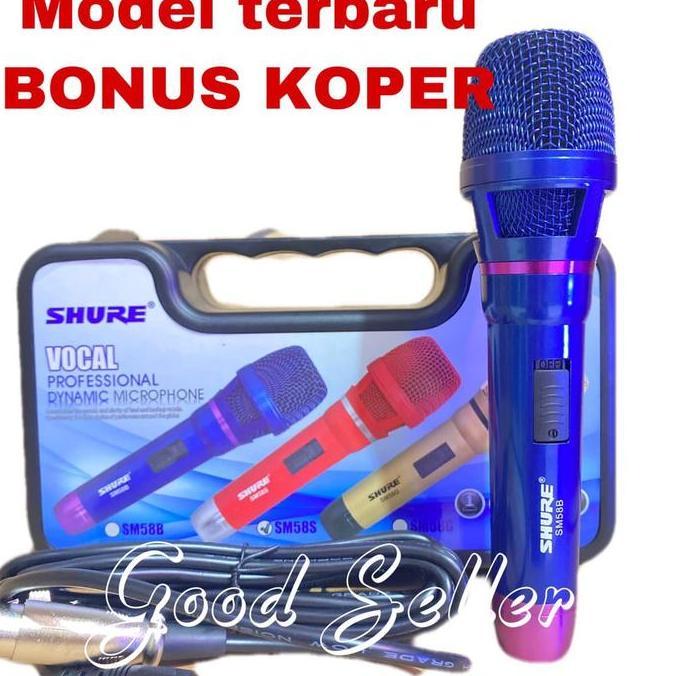 Mic Kabel SHURE SM58 Koper WARNA Microphone Mikrofon Mik