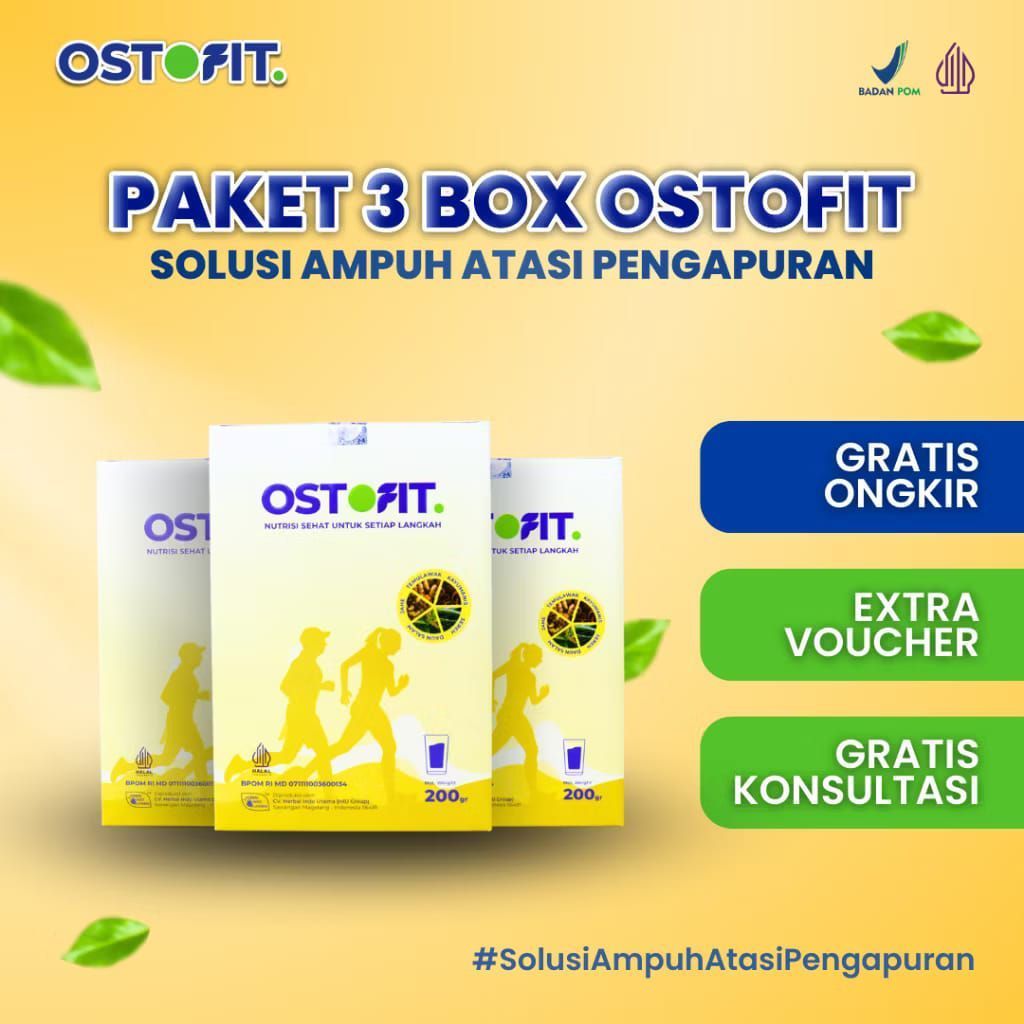 Ostofit Susu Herbal 200gr - 3 Box Atasi Nyeri Sendi