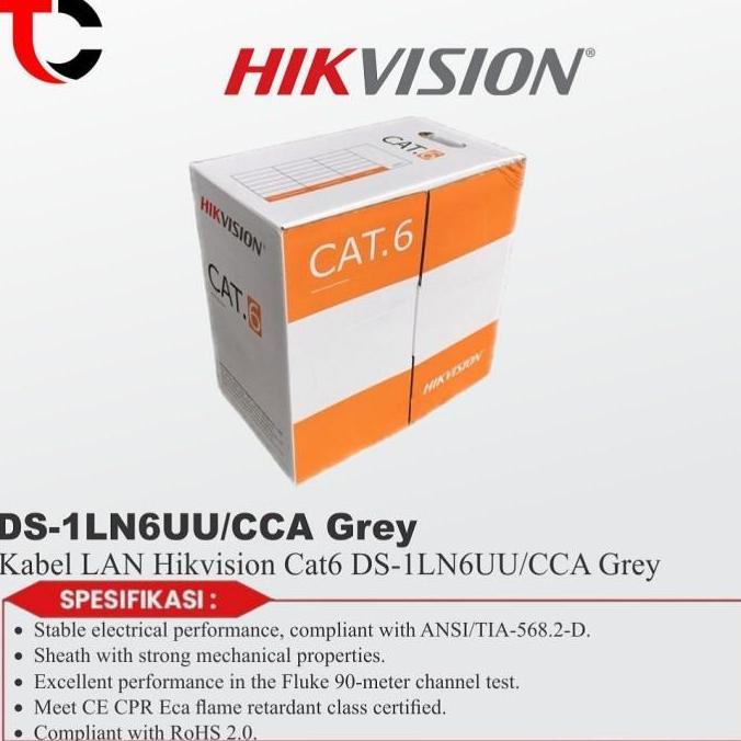 KABEL LAN HIKVISION CAT6/KABEL UTP HIKVISION CAT6 305 METER