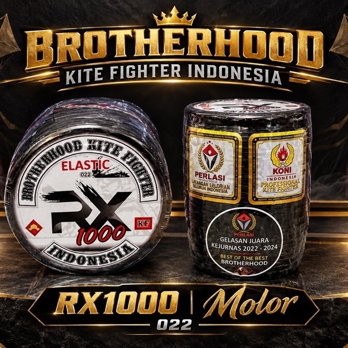Gelasan Brotherhood Khusus Tournament RX1000 Molor 022 Hitam Metalix