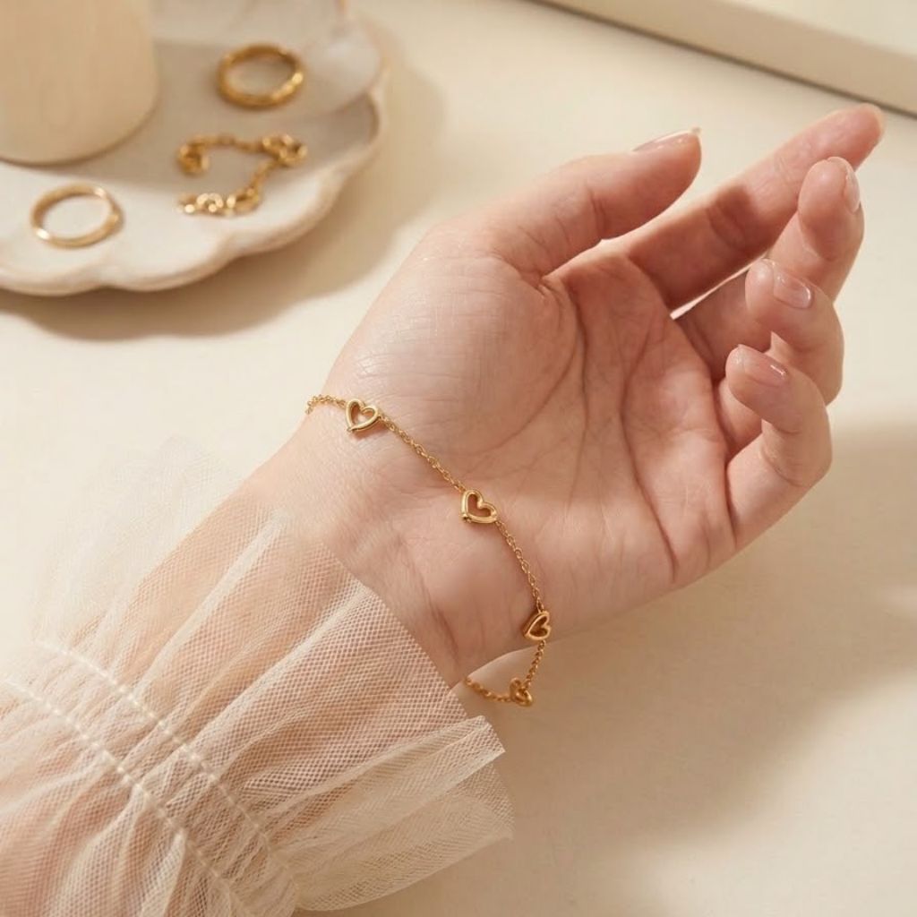 Shaasy - Aleena Bracelet | Gelang Serut Titanium | Anti Karat