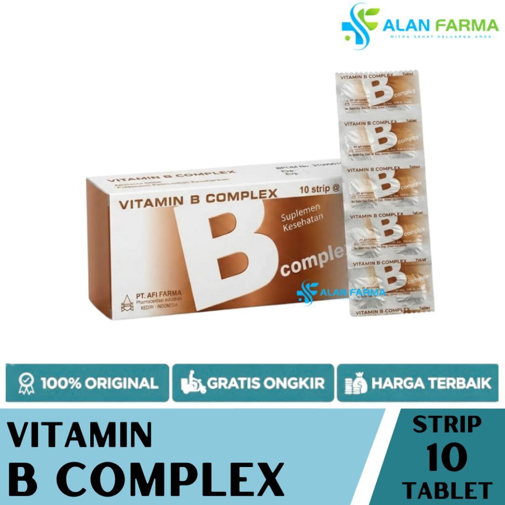 Vitamin B Complex Strip isi 10 Tablet | Vitamin B Complex Generik Afi Farma