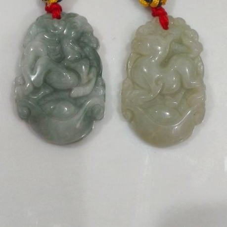 LIONTIN GIOK SHIO KUDA, ANJING/HORSE, DOG JADE BURMA