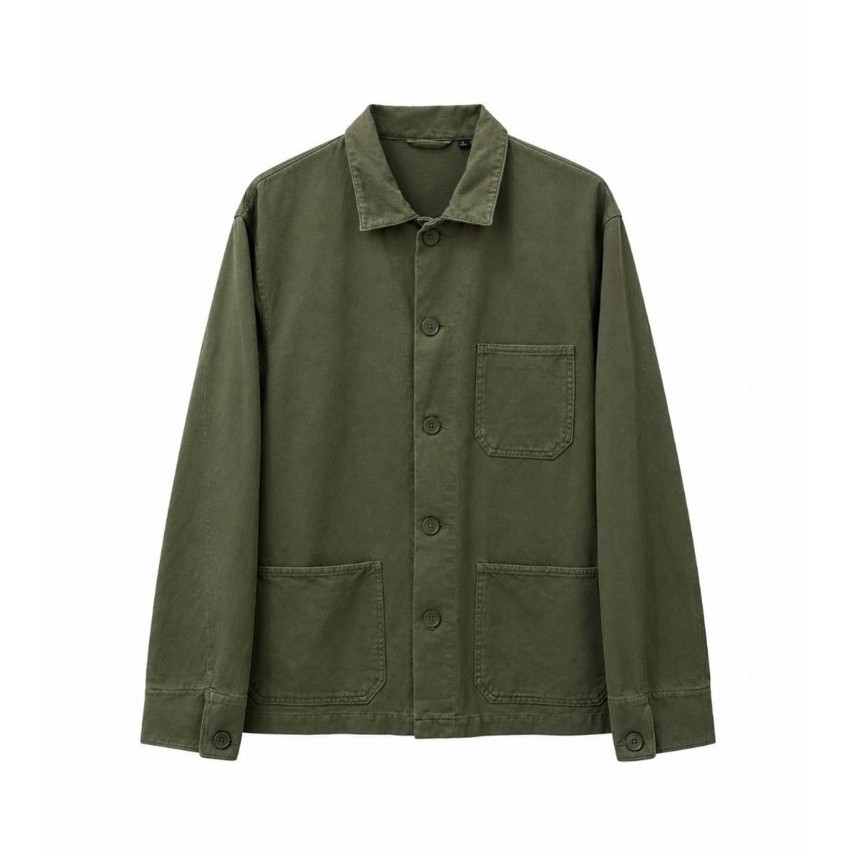 UNIQLO WORK JACKET WASHED OLIVE