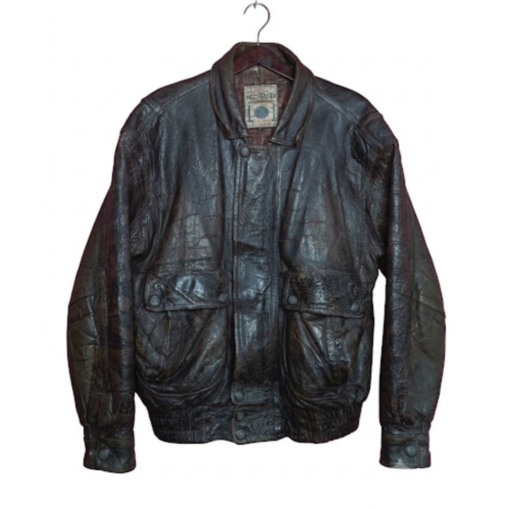 Jaket bomber flight vintage kulit