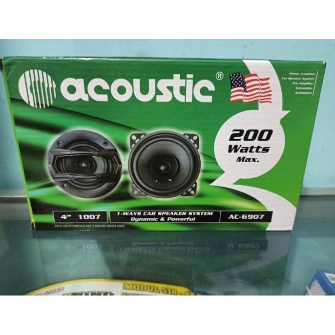 Speaker Coaxial Acoustic 4 inch Mobil Pintu 200 W Watts 4" 4 in