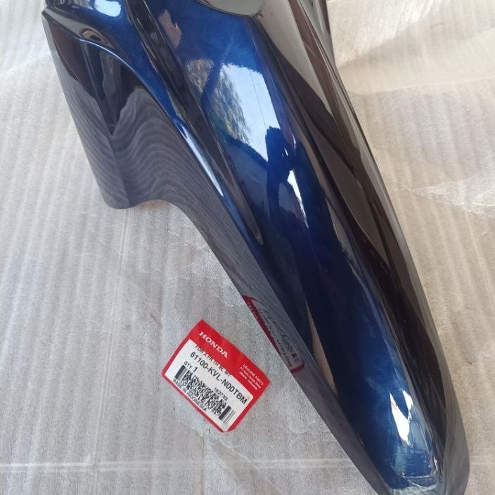 61100-KVL-N00TBM spakbor slebor depan Honda supra x125 batman biru metalik original ahm