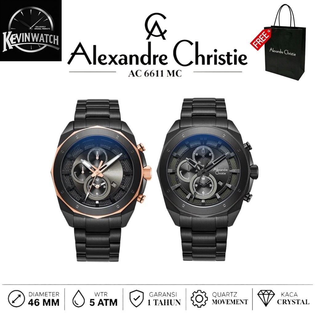 Jam Tangan Pria Alexandre Christie 6611 AC6611 6611MC (ORIGINAL)