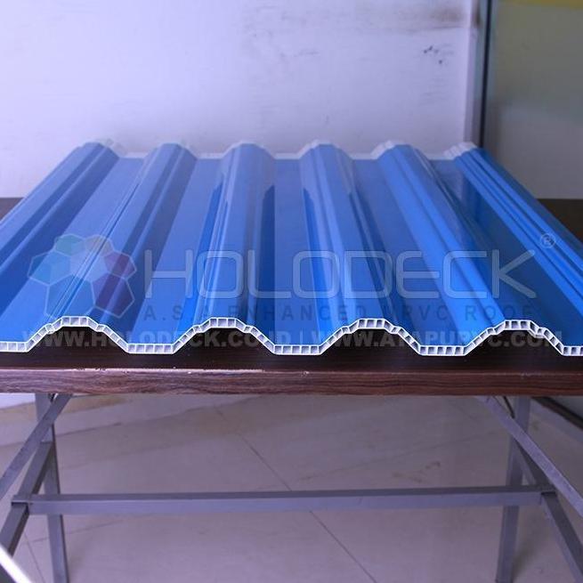 daffasafera - atap kanopi upvc hollodeck 12 mm hitam merah biru hijau putih