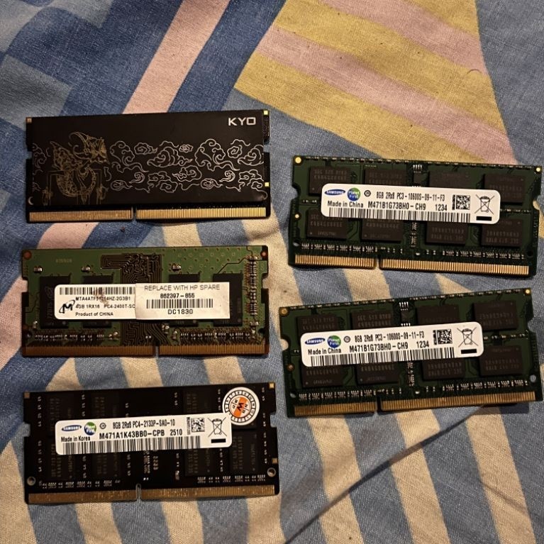 Ram DDR 4 Kyo Heritage 8Gb, Samsung 8Gb,  Mtech 4Gb TAKE ALL