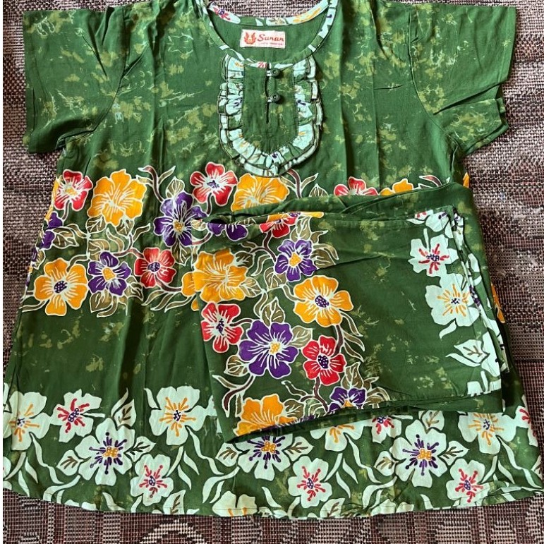 Batik SUNAN ORI SETELAN CELANA PANJANG UKURAN Dewasa tangan pendek