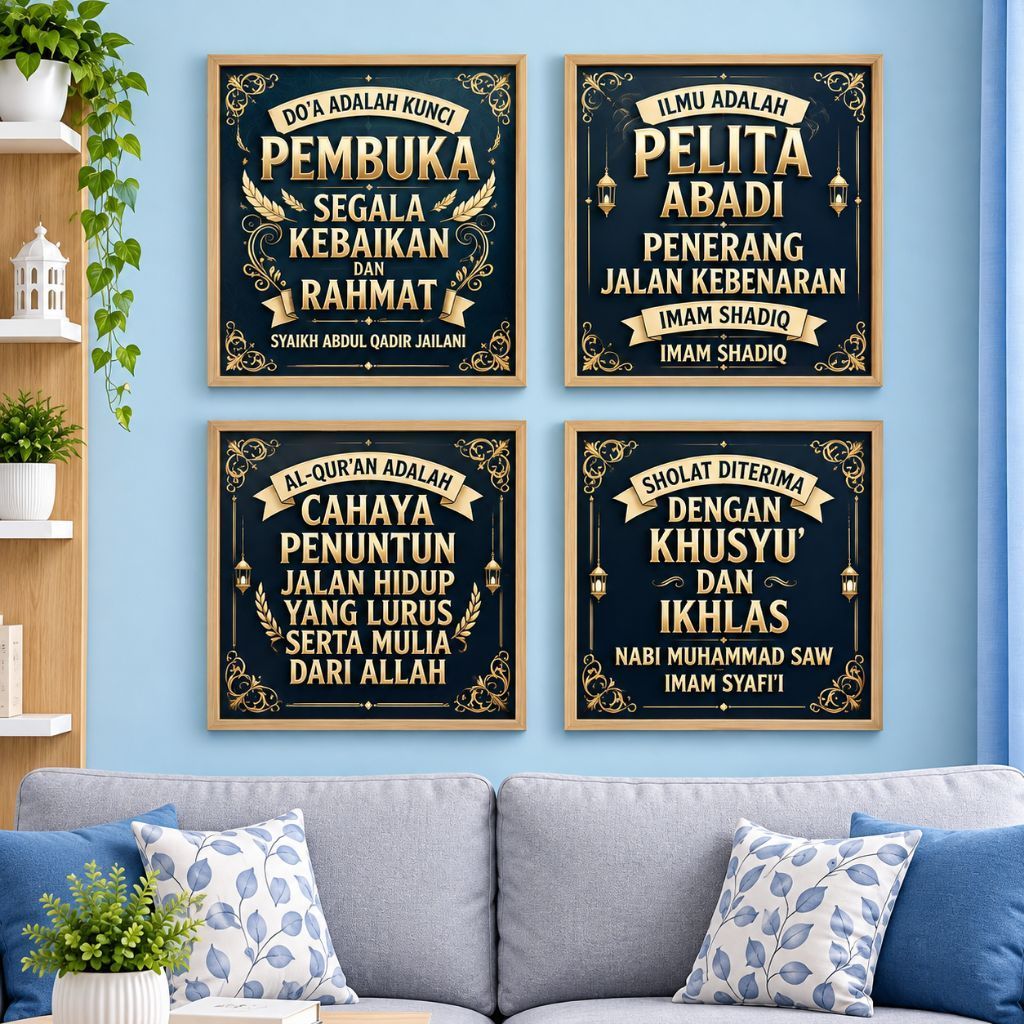 Hiasan Dinding Islami MDF |Quotes Islami Dekorasi Rumah Aesthetic
