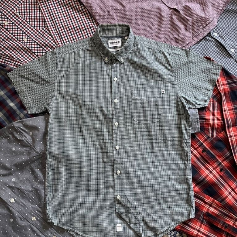 KEMEJA TIMBERLAND GINGHAM HIJAU