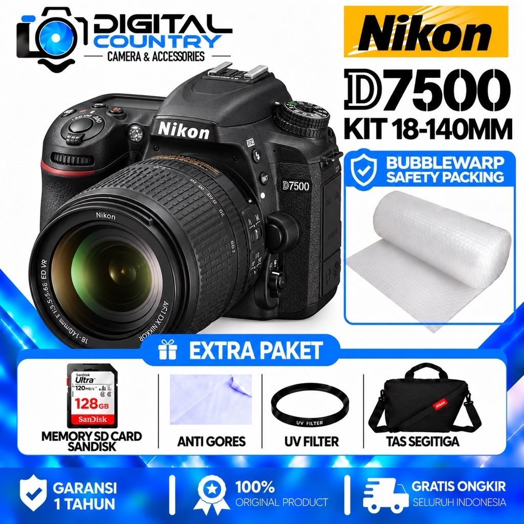 NIKON D7500 KIT 18-140MM F3.5-5.6G ED VR / NIKON D7500 KIT 18-140MM / NIKON D7500