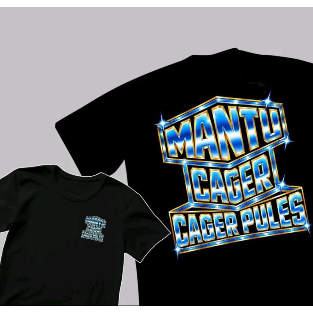 kaos t-shirt Bali MANTU CAGER CAGER PULES kaos distro lengan pendek unisex