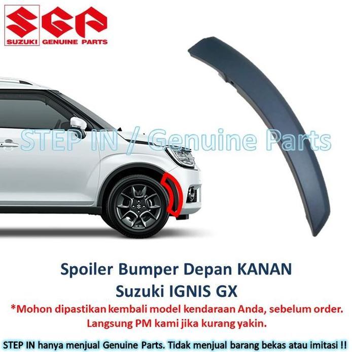 Spoiler Bumper Depan samping SUZUKI IGNIS GX cover list garnish garnis hitam bemper front side Car k