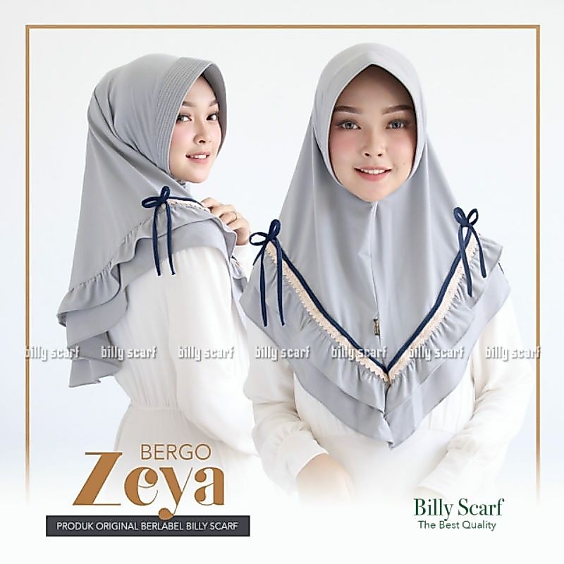 (ORIGINAL BILLY SCARFT) Hijab instan jersey ZEYA Bergo