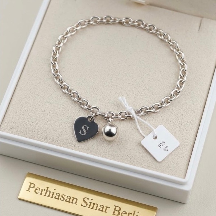 gelang anak tangan nori swasa ukir silver 925 asli