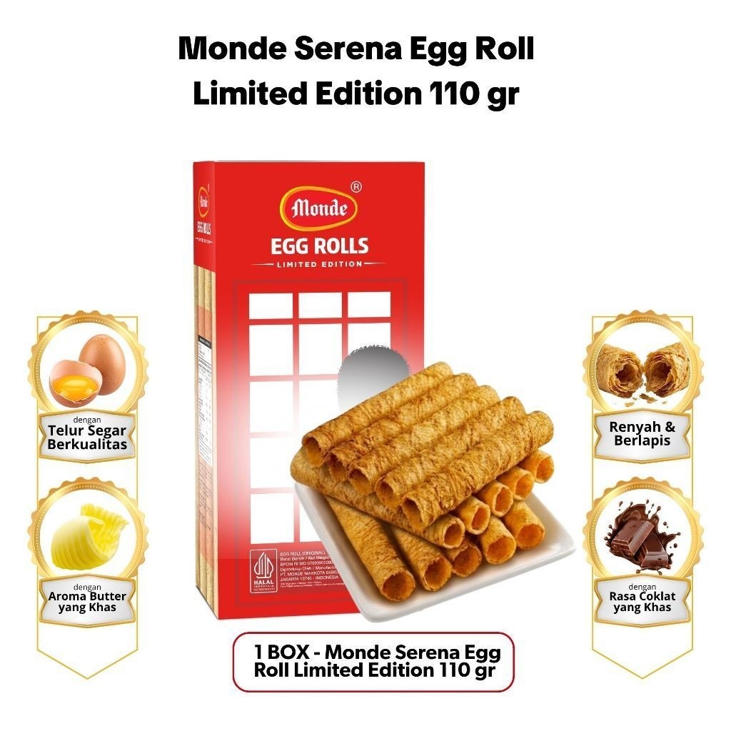 MONDE EGG ROLL LIMITED EDITION NETTO 110 GR murah