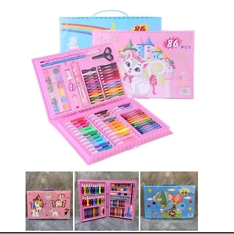 CRAYON SET ANAK ISI 86PC - CRAYON 68PC - CRAYON 86PC - CRAYON ANAK SET LENGKAP MEWARNAI