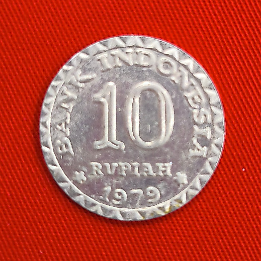 Koin Kuno 10 Rupiah Tahun 1979 Asli Indonesia