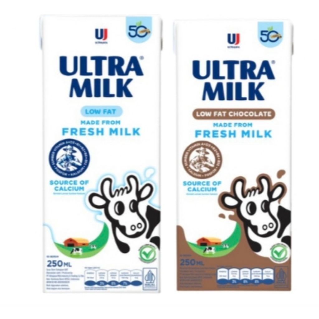 susu ultra milk low fat 250ml