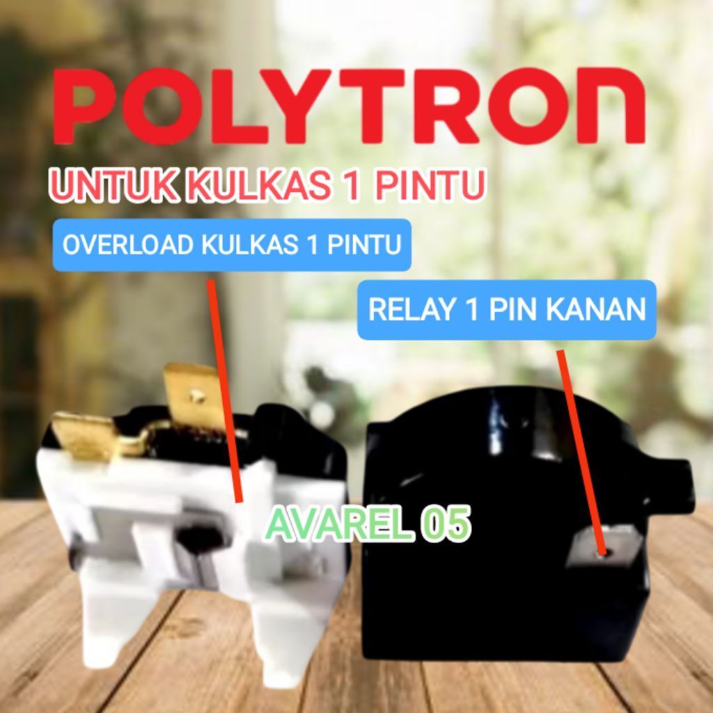 [ 1 set  ] RELAY 1 PIN KANAN + OVERLOAD KULKAS 1 PINTU & RELAY / PTC 2 PIN KANAN KIRI + OVERLOAD KUL