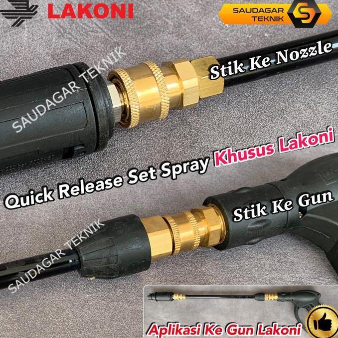 Pilihan - Adaptor Quick Release Khusus Dari Gun Ke Stik Ke Spray Lakoni Laguna 70 Daytona 100 Nepel 