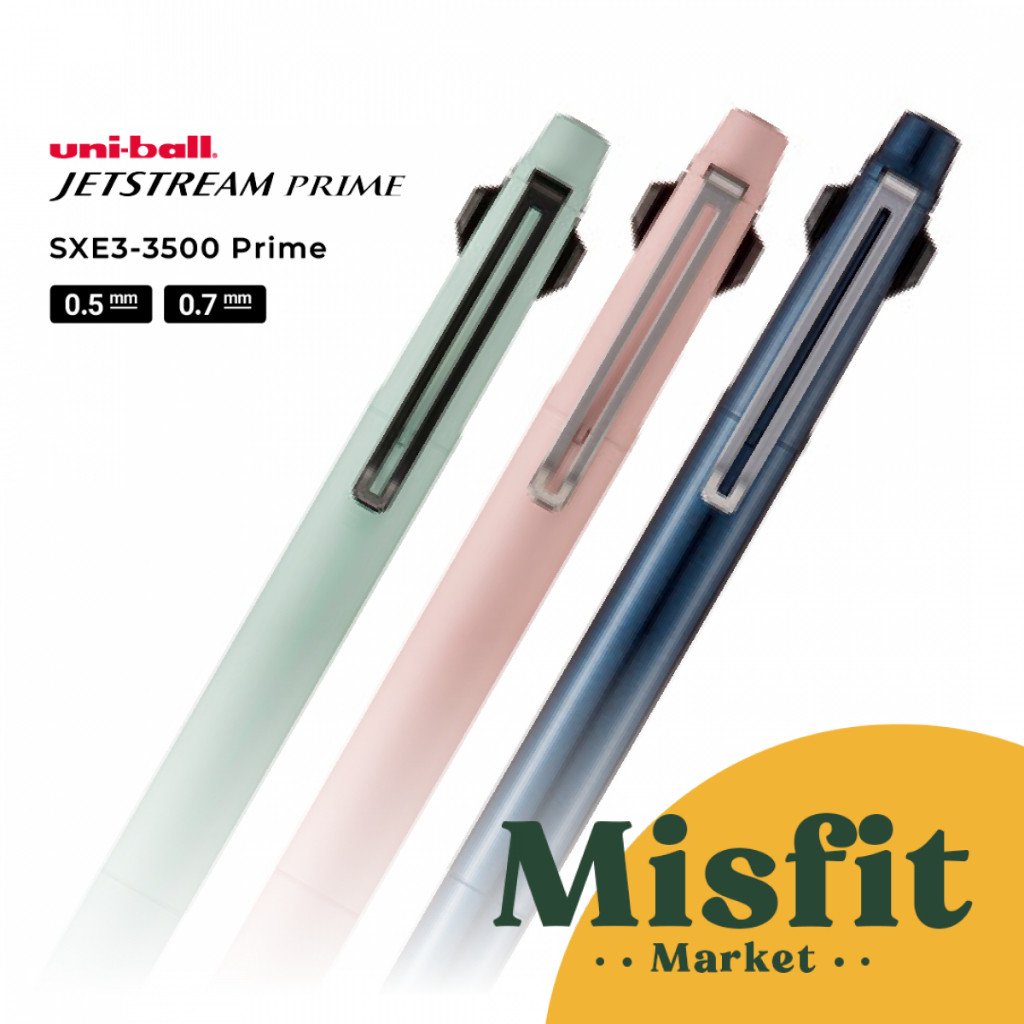 UniBall Jetstream SXE3-3 PRIME Ballpoint Pen 0.5 0.7 mm Pulpen Multi Pen Uni Ball