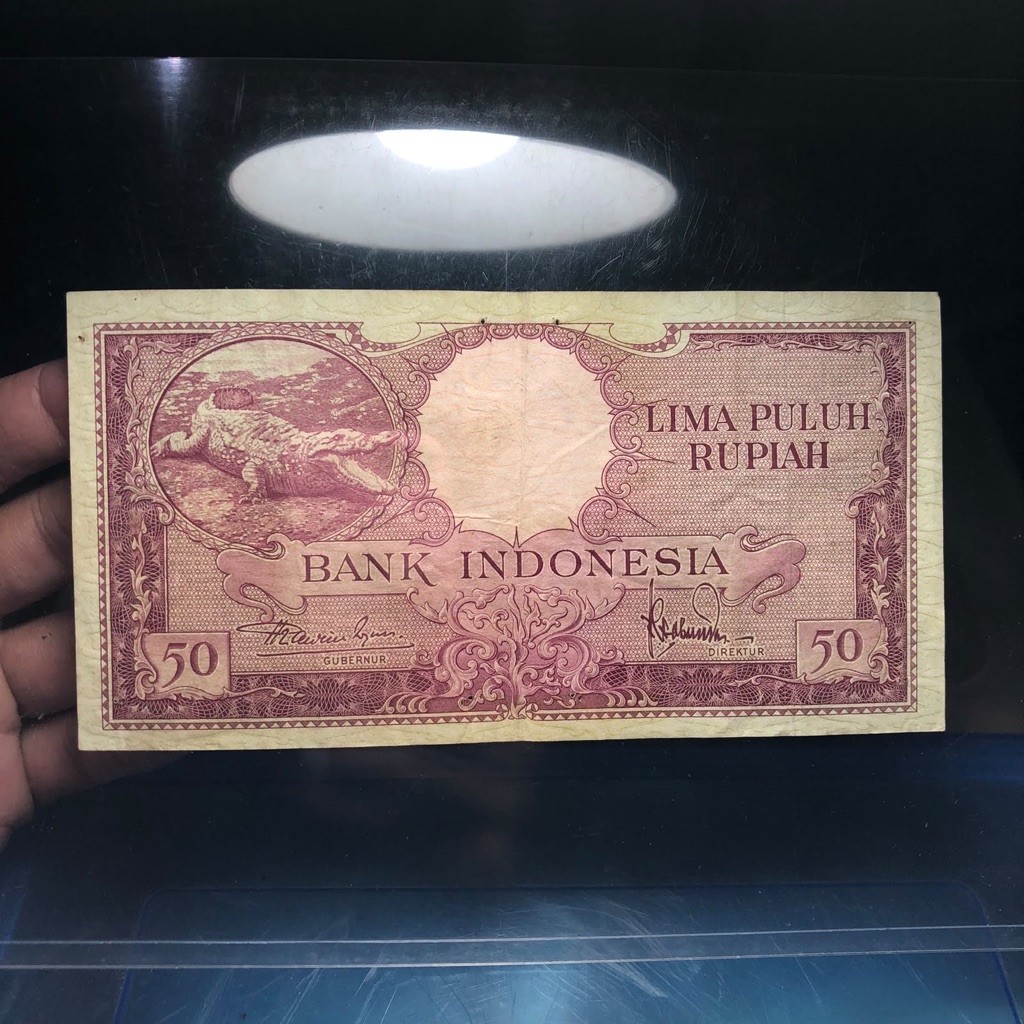 Koleksi Uang 50 Rupiah 1957 Seri Buaya VF