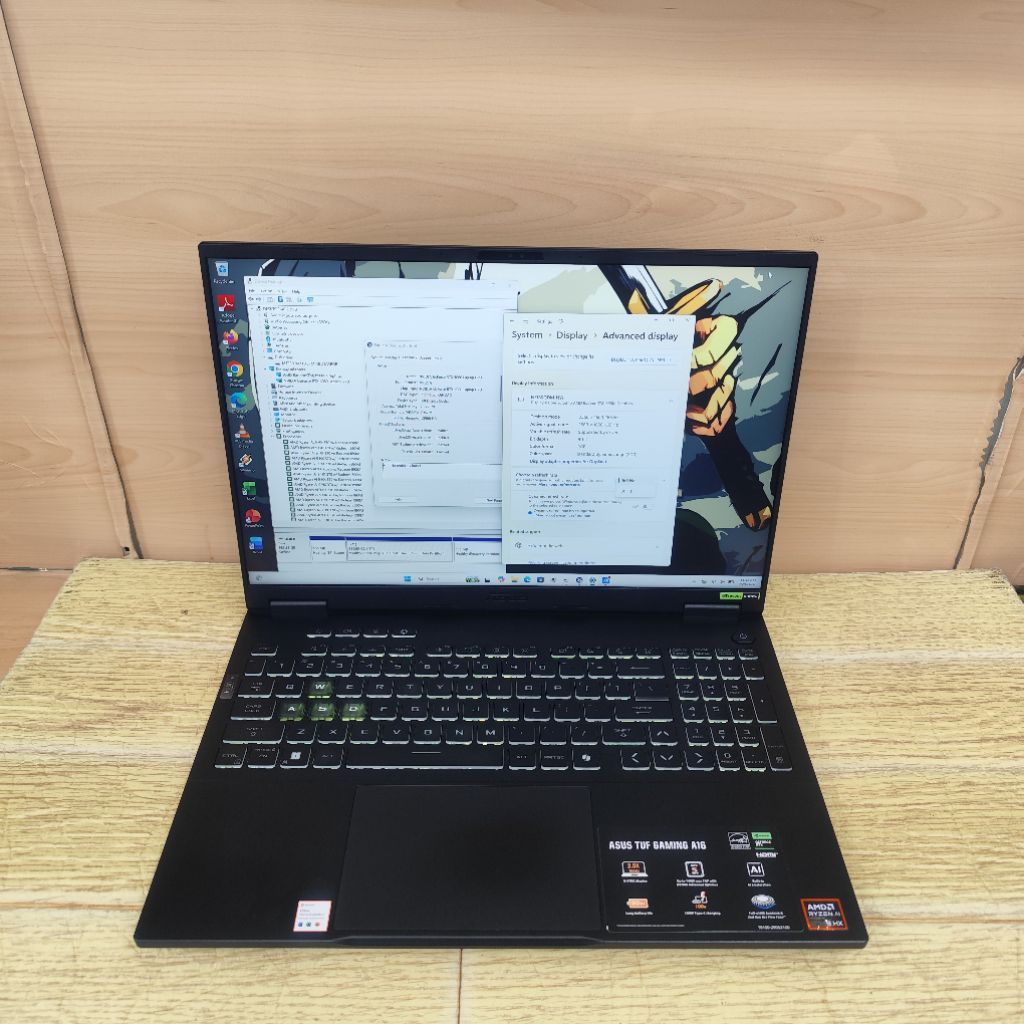 Laptop Second ASUS TUF GM A16 FA608WV AMD Ryzen Ai 9 Hx 370 Ram 32gb Ssd 1tb Rtx 4060 8gb Wqxga