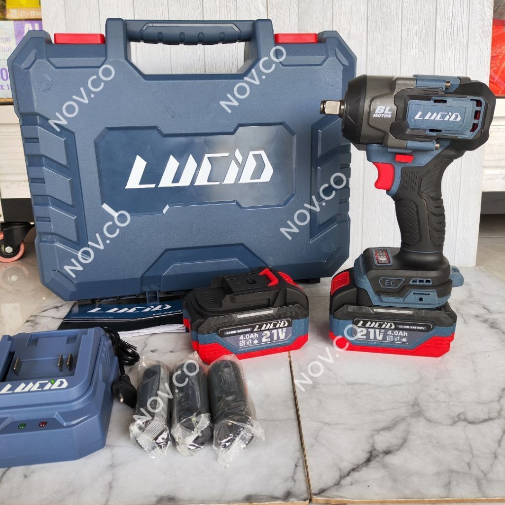 Cordless Impact Wrench Lucid LH-500 Gen 2 Mesin Impact Pembuka Baut Lucid LH500 2 Baterai 4.0Ah