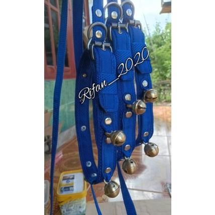 [JAYA] Aksesoris Kalung kambing domba etawa variasih longceng 3+Tali Tuntun lebar kalung 3,8c./COD