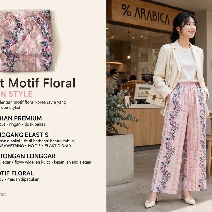 kulot rayon motif bunga pink