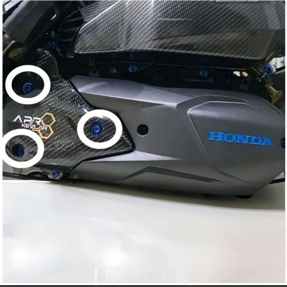 baut titanium cover cvt beat scopy Vario 125/150 titanium (1 baut)