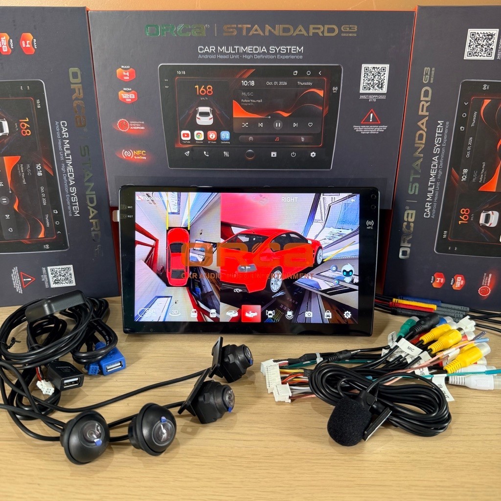 Head Unit Android 9" ORCA RAM 4GB / 128GB ROM Head Unit Android ORCA 9 inch / 10 inch ORCA STANDARD 