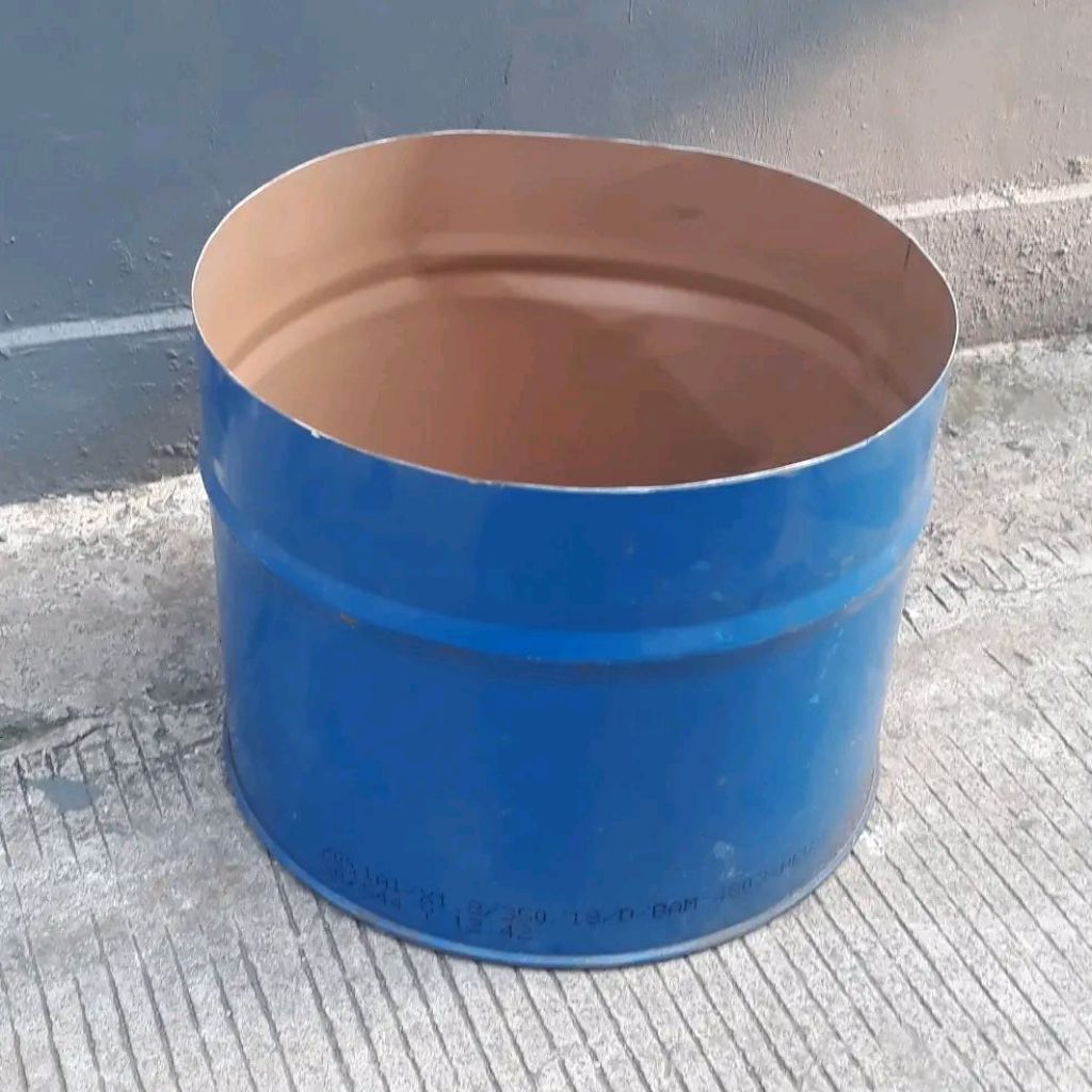 Drum sampah drum besi pembakaran sampah pot tanaman kapasitas 100 liter