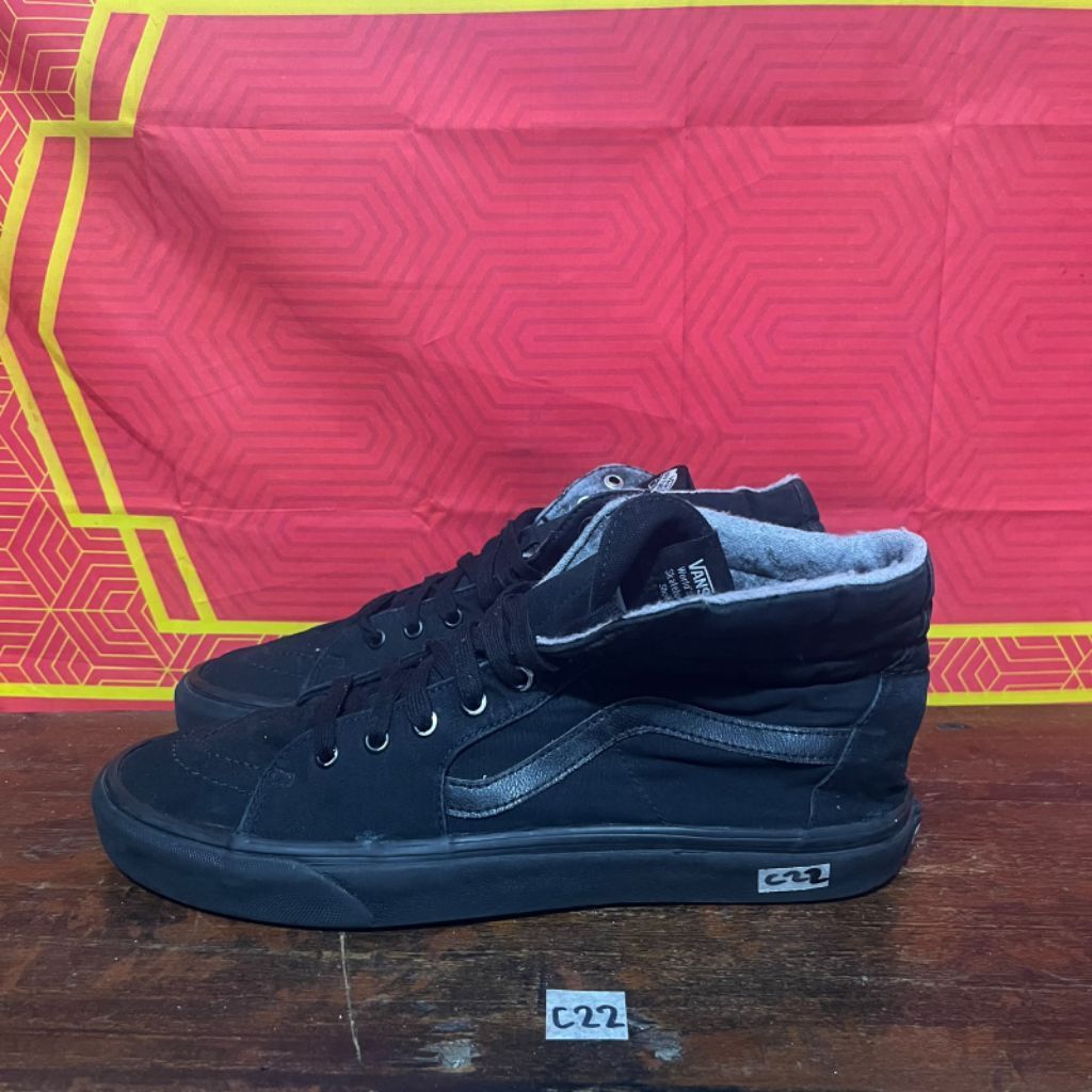 Vans sk8 high full black size 46