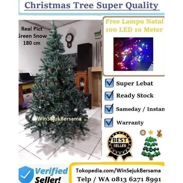 Pohon Natal 1,8 meter + Accesoris