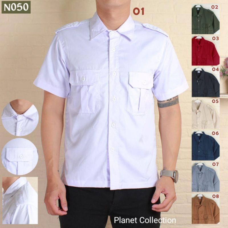 Baju PDL PDH Tactical Lapangan Putih Pria