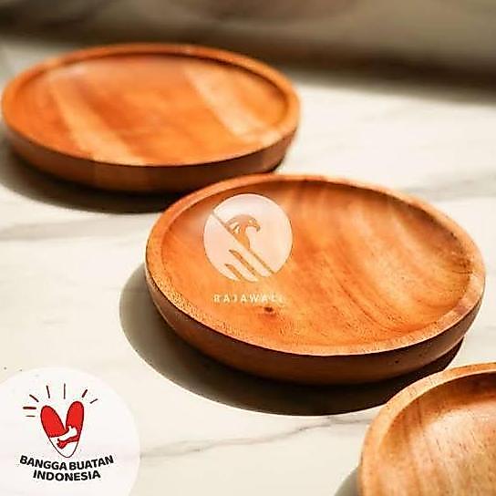 Produk Unggulan] Cobek Kayu + Ulekan Bahan Kayu Mindi Awet Kuat Tebal Diameter 15CM Cobek Kecil Uleg