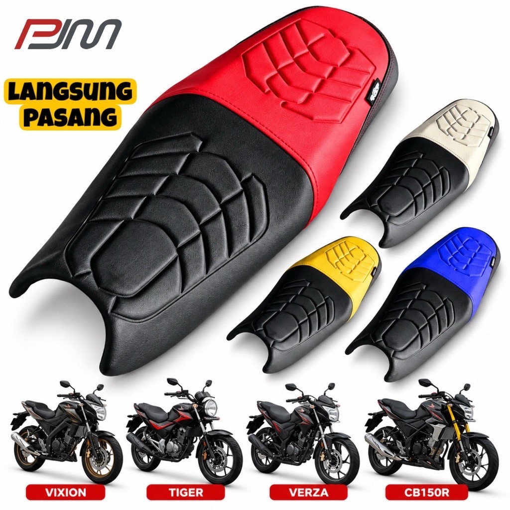 Cover Jok Motor laki cocok untuk Tiger Verza Vixion (Langsung pasang) P1129e
