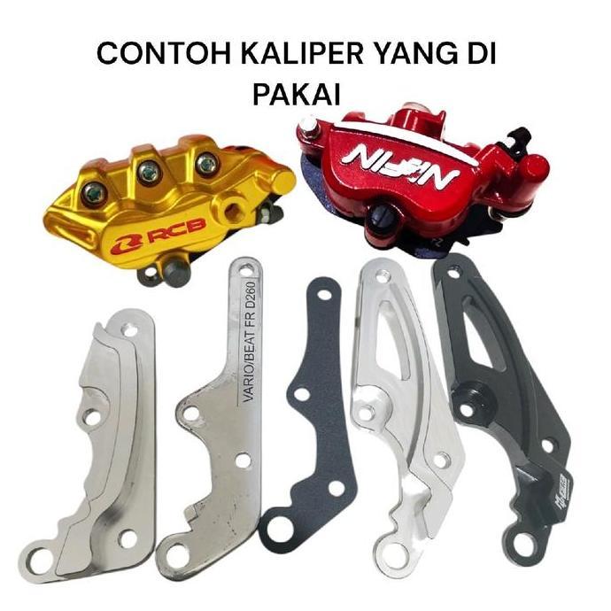 breket disc 220mm 260mm beat vario scoopy breket kaliper rcb s1 samurai disc cakram 260mm 220mm beat