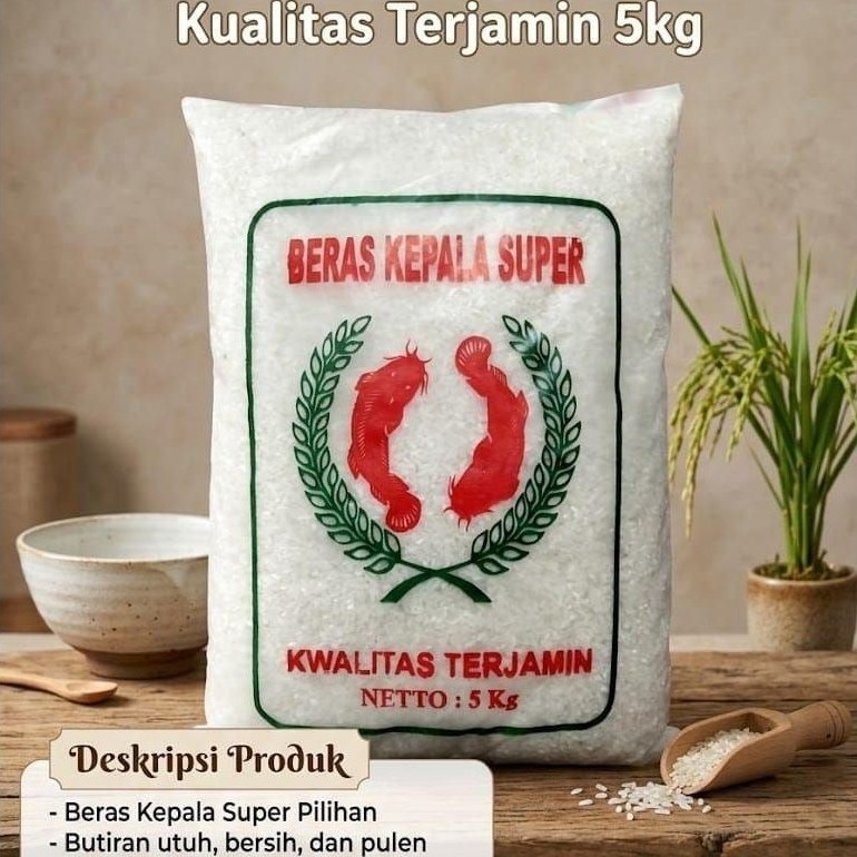 Beras Kepala Super 1-5 Kg,Rose,C4 Raja,Cek harga divariasi produk PURBALINGGA - Rumah Sembako Ummu Y